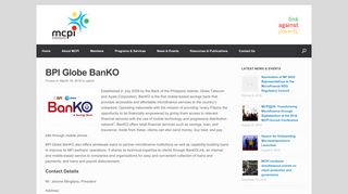 
                            4. BPI Globe BanKO - Microfinance Council of the Philippines