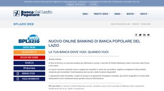 
                            10. BPLazio Web - Banca Popolare del Lazio