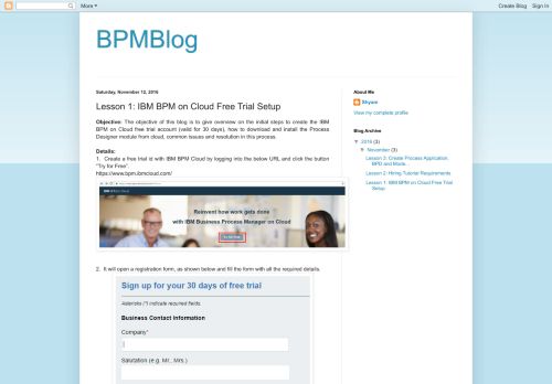 
                            7. BPMBlog: Lesson 1: IBM BPM on Cloud Free Trial Setup
