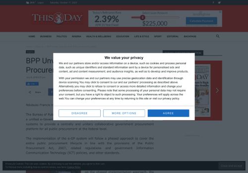 
                            12. BPP Unveils e-Government Procurement System - THISDAYLIVE