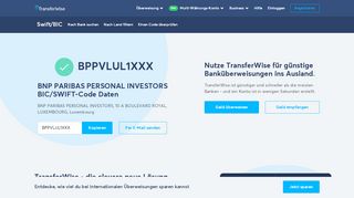 
                            11. BPPVLUL1XXX BIC/SWIFT-Code - Bnp Paribas Personal Investors ...