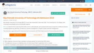 
                            7. BPUT UG Admission 2018 - Application Form, Courses, Fee