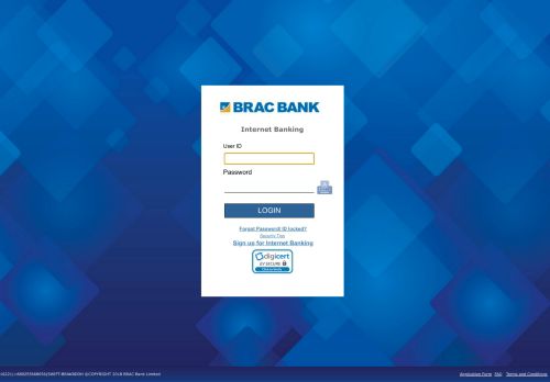 
                            7. BRAC Bank Internet Banking : Login Page