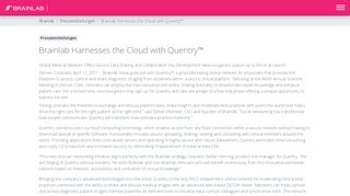 
                            8. Brainlab Harnesses the Cloud with Quentry