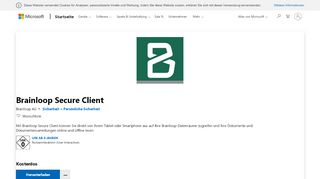 
                            4. Brainloop Secure Client beziehen – Microsoft Store de-DE