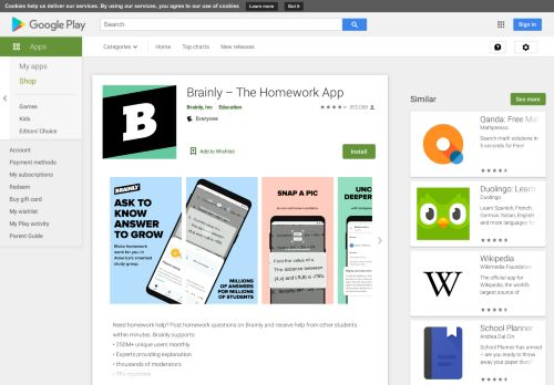 
                            5. Brainly – Aplikacje w Google Play