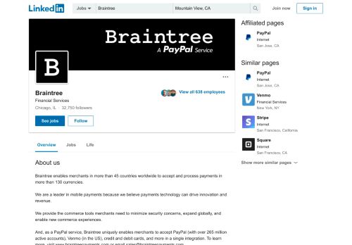 
                            10. Braintree | LinkedIn