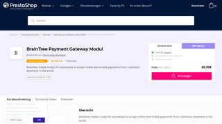 
                            5. BrainTree Payment Gateway - PrestaShop Addons