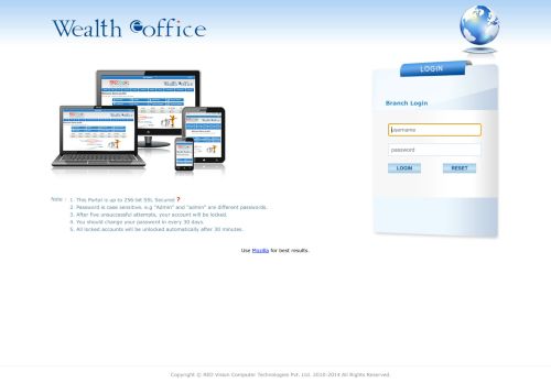 
                            9. Branch Login - Wealth e-Office - Login Panel