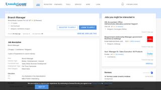 
                            8. Branch Manager - Naukri.com
