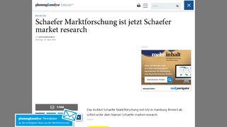 
                            9. Branche: Schaefer Marktforschung ist jetzt Schaefer market research