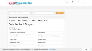 
                            6. Branchenbuch Speyer - meineoeffnungszeiten.de Erstellen Sie ...