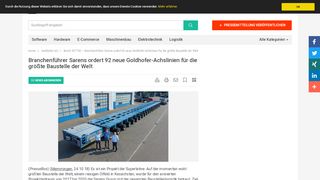 
                            6. Branchenführer Sarens ordert 92 neue Goldhofer-Achslinien für die ...
