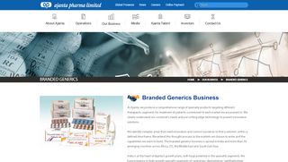 
                            2. Branded Generics - Welcome to Ajanta Pharma Limited.