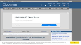 
                            8. Brandenburg: Akteneinsicht für Temposünder per Internet - Archiv ...