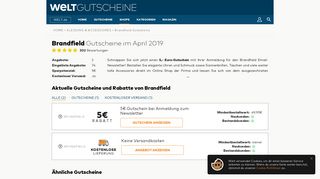 
                            6. Brandfield Gutschein Februar 2019 • Geprüfte Gutscheincodes bei ...