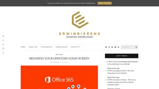 
                            9. Branding your Office365 Login Screen | - ErwinBierens.com
