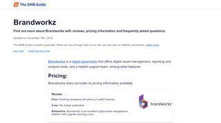 
                            13. Brandworkz Reviews, Pricing, Key Info, and FAQs - The SMB Guide