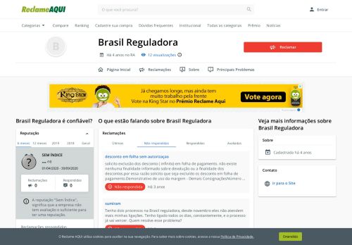 
                            4. Brasil Reguladora - Reclame Aqui