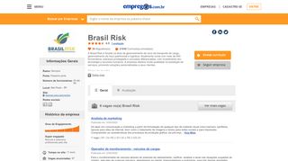 
                            10. Brasil Risk - O que fazemos e Trabalhe conosco | Empregos.com.br