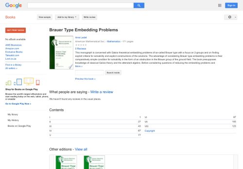 
                            8. Brauer Type Embedding Problems