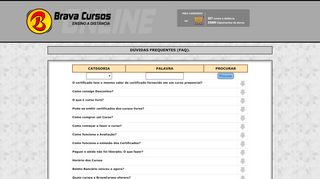 
                            8. [BRAVA CURSOS] - Dúvidas?