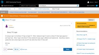 
                            8. Bravo TV Login - AT&T Community
