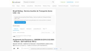 
                            10. Brazil Netlog - Servico Auxiliar de Transporte Aereo Ltda - me - JusBrasil