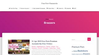 
                            9. Brazzers • Free Porn Passwords