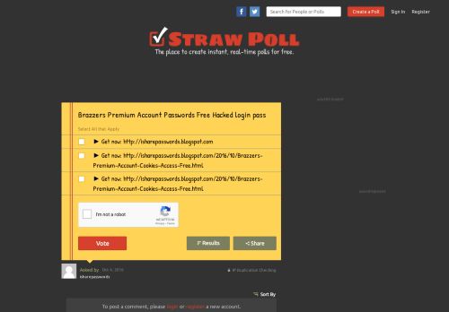 
                            12. Brazzers Premium Account Passwords Fr... - Straw Poll