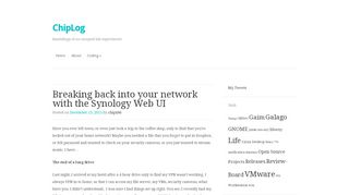 
                            12. Breaking back into your network with the Synology Web UI | ChipLog