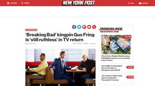 
                            12. 'Breaking Bad' kingpin Gus Fring is 'still ruthless' in TV return