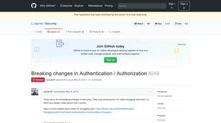 
                            4. Breaking changes in Authentication / Authorization · Issue #248 ...