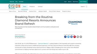 
                            6. Breaking from the Routine: Diamond Resorts Announces Brand ...