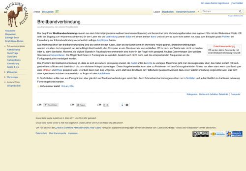 
                            10. Breitbandverbindung – Kamelopedia