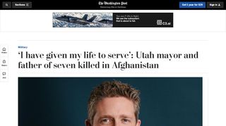 
                            10. Brent Taylor, North Ogden, Utah mayor and father of seven, killed ...