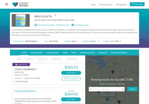 
                            7. BREO ELLIPTA Prescription Price Comparison | Compare Drug Prices ...