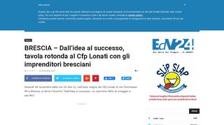 
                            10. BRESCIA - Dall'idea al successo, tavola rotonda al Cfp Lonati con gli ...