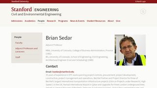 
                            9. Brian Sedar | Civil and Environmental Engineering - Stanford CEE