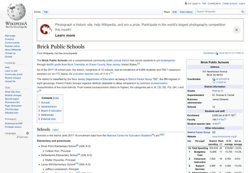 
                            7. Brick Public Schools - Wikipedia