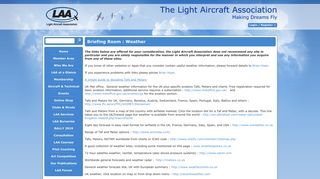 
                            5. Briefing Room : Weather - Welcome to the Light Aircraft Association