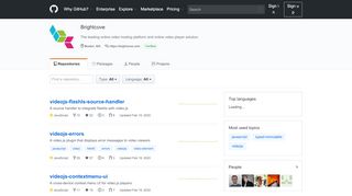 
                            11. Brightcove · GitHub