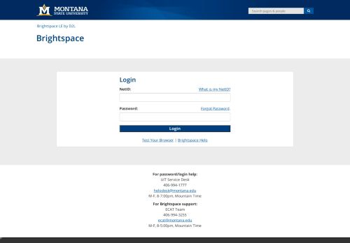 
                            9. Brightspace LE Login - Brightspace by D2L | Montana State ...