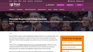 
                            3. Brightwood College - Post University