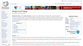 
                            6. Brightwood College - Wikipedia