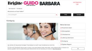 
                            2. BRIGITTE Abo kündigen – Alle Infos hier im BRIGITTE Serviceportal ...