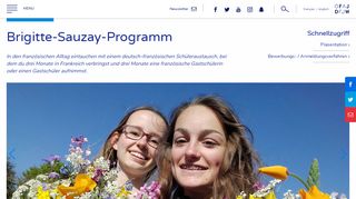 
                            1. Brigitte-Sauzay-Programm - Das Deutsch-Französische Jugendwerk