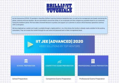 
                            1. Brilliant Tutorials – IIT,JEE,GATE,IAS,IES,CSIR-UGC,BITSAT,BPOE ...