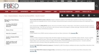 
                            8. Bring Your Own Device (BYOD) / How Do I Connect? - Fort Bend ISD