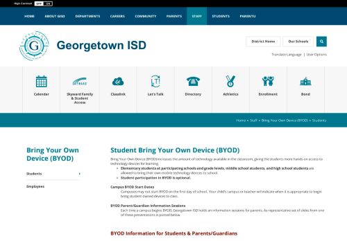 
                            4. Bring Your Own Device (BYOD) / Students - Georgetown ISD